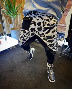 شلوار اسلش جین پلنگی