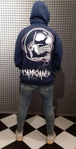 هودی سرمه ای مردانه SAMIQANE