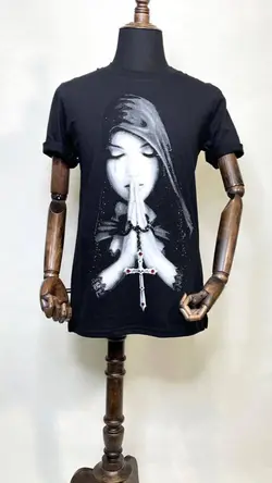 تیشرت مردانه مشکی طرح نیایش