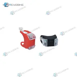 چراغ عقب جلوی دوچرخه ژله ای مدل hl009 بسته 2 عددی