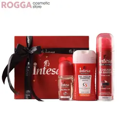 پک کادویی اینتسا 3 عددی شامل کف اصلاح، شامپو بدن، دئودرانت رولی