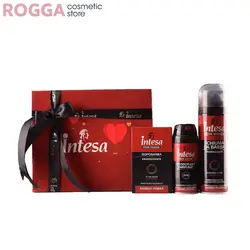پک کادویی اینتسا 3 عددی شامل کف ریش، افترشیو الکلی، اسپری