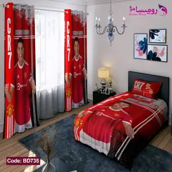 روتختی طرح رونالدو قرمز یک نفره برند دکو کد BD735