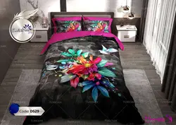 سرویس روتختی طرح گل و مرغ دو نفره برند ترکسان کد d529