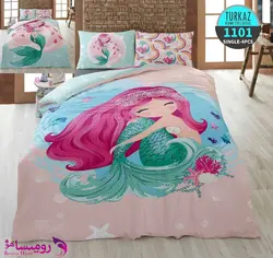 سرویس روتختی طرح پری دریایی یک نفره برند Turkaz کد 1101