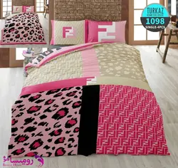 سرویس روتختی طرح فندی یک نفره برند Turkaz کد 1098