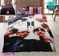 سرویس روتختی طرح بی تی اس یک نفره برند Turkaz کد 1068