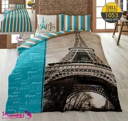 سرویس روتختی طرح پاریس یک نفره برند Turkaz کد 1053