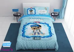 سرویس روتختی طرح جغد آبی یک نفره برند ترکسان کد d248