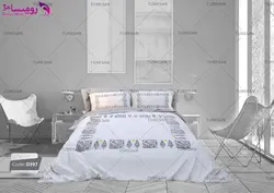 سرویس روتختی طرح کاج دو نفره برند ترکسان کد d397