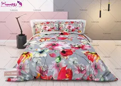 سرویس روتختی طرح گل شقایق دو نفره برند ترکسان کد d446