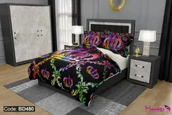 روتختی طرح تاج با امکان تغییر رنگ پشت لحاف و ملحفه کد BD480