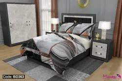 روتختی طرح سنگی با امکان تغییر رنگ پشت لحاف و ملحفه کد BD363