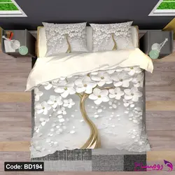 روتختی طرح بهار با امکان تغییر رنگ پشت لحاف و ملحفه کد BD194