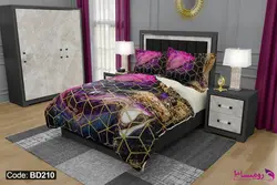 روتختی طرح کهکشان با امکان تغییر رنگ پشت لحاف و ملحفه کد BD210