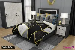 روتختی طرح سرامیک با امکان تغییر رنگ پشت لحاف و ملحفه کد BD412