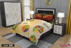 روتختی طرح برگ با امکان تغییر رنگ پشت لحاف و ملحفه کد B95-1