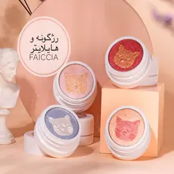 رژگونه و هایلایتر گربه faiccia