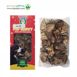 تشویقی سگ برند POP SNOWY مدل جیگر سفید گوساله وزن 60 گرم