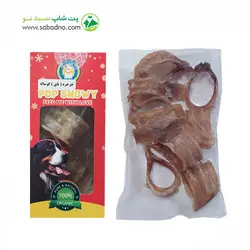 تشویقی سگ برند POP SNOWY مدل خرخره (نای )گوساله وزن 60 گرم