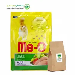 غذای خشک تقویتی گربه مئو طعم مرغ و سبزیجات (Me-o Adult Cat Chicken &amp; Vegetable) وزن (1 کیلویی فله)