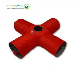 اسباب بازی گربه مدل تونل چهار شاخه حفره دار