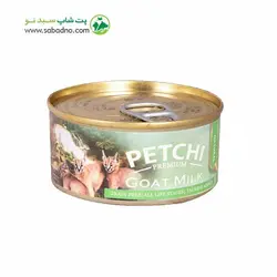 کنسرو غذای گربه پتچی مدل شیر بز Goat Milk وزن 120 گرم