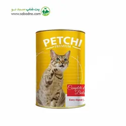 کنسرو غذای گربه پتچی مدل پته گوشت و مرغ رشته ای Chicken &amp; Beef &amp; Potato وزن 420 گرم