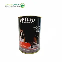 کنسرو غذای سگ پتچی مدل پته گوشت و مرغ رشته ای وزن 420 گرم