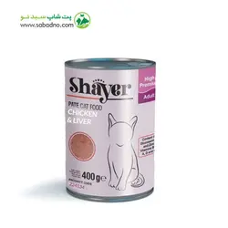 کنسرو پته گربه با طعم مرغ و جگر وزن 400 گرمی برند شایر کد 224134