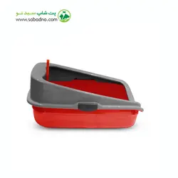 ظرف خاک گربه مدل مشا لبه دار همراه با بیلچه