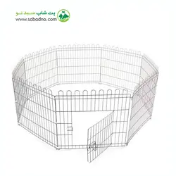 پارک سگ درب دار سیلور 8 تکه ارتفاع 60
