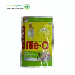 پوچ گربه مئو با طعم مرغ،ماهی ساردین و برنج 80 گرمی
