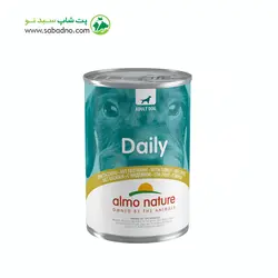 کنسرو سگ طعم گوشت بوقلمون برند آلمو نیچر 400 گرمی