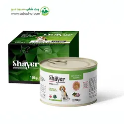 کنسرو سگ با طعم مرغ و سبزیجات برند شایر وزن 180 گرم کد 131290