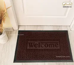 پادری مستطیل طرح Welcome قهوه ای - صفاهوم