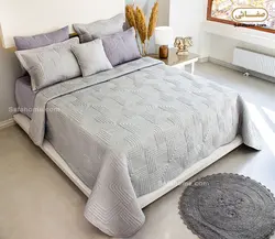 روتختی دو نفره طرح مینیمال 7 تکه طوسی - صفاهوم