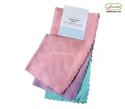 دستمال حوله آشپزخانه میکروفایبر ضربدری ۳ عددی - صفاهوم