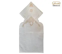 سجاده و جانماز صفاهوم طرح محراب با گیپور کرم - صفاهوم