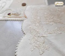 سجاده و جانماز صفاهوم طرح محراب با گیپور شیری - صفاهوم