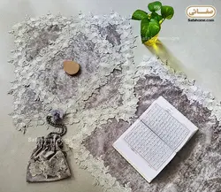 سرویس سجاده و جانماز ۶ تکه کلارا طرح دانتل طوسی - صفاهوم