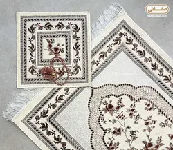 سجاده و جانماز مدل شانل گل برجسته شکلاتی - صفاهوم