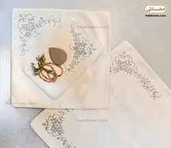سجاده و جانماز مخمل ملیله دوزی شیری - صفاهوم