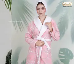 حوله تن پوش طرح ماکان صورتی پودایران - صفاهوم