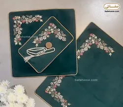 سجاده و جانماز مخمل گلدوزی ملیسا کله غازی - صفاهوم
