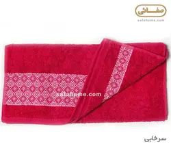 حوله دستی سرخابی طرح Lily آلتین باشاک - صفاهوم
