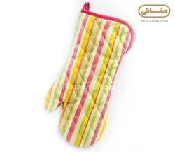 دستکش فر آشپزخانه تکی رزین تاژ طرح اسپرید صورتی - صفاهوم