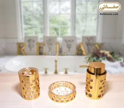 سرویس بهداشتی 3 تکه طلایی طرح سونیا - صفاهوم
