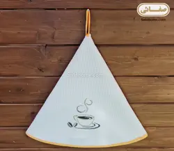 حوله آشپزخانه گرد آلتین باشاک طرح قهوه سفید - صفاهوم