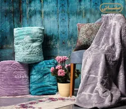 پتو مسافرتی گل برجسته تیسا رنگبندی - صفاهوم